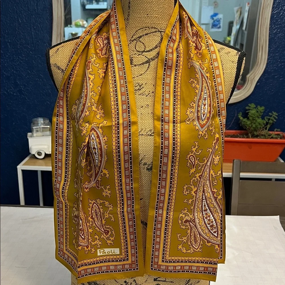 PAOLI VINTAGE PAISLEY SCARF 10x48”